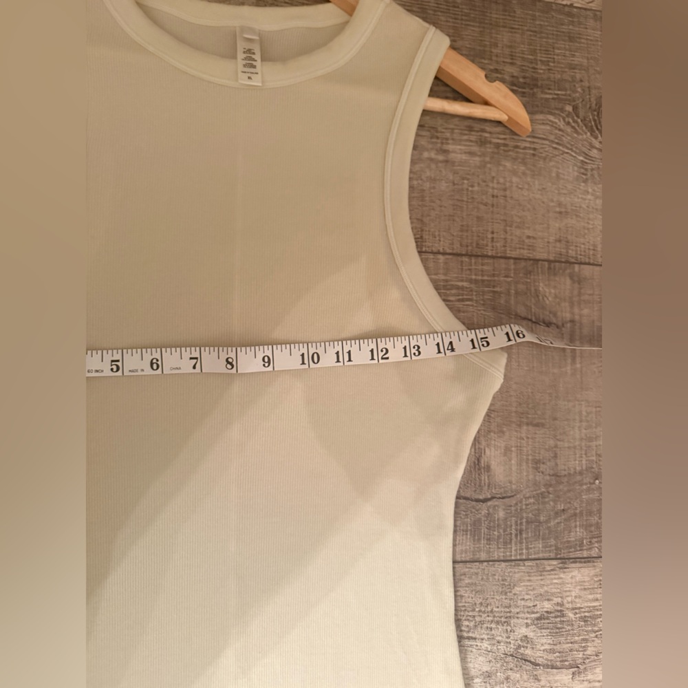 Skims Cotton Ribbed Mini Dress XL Cream - Picture 8 of 10